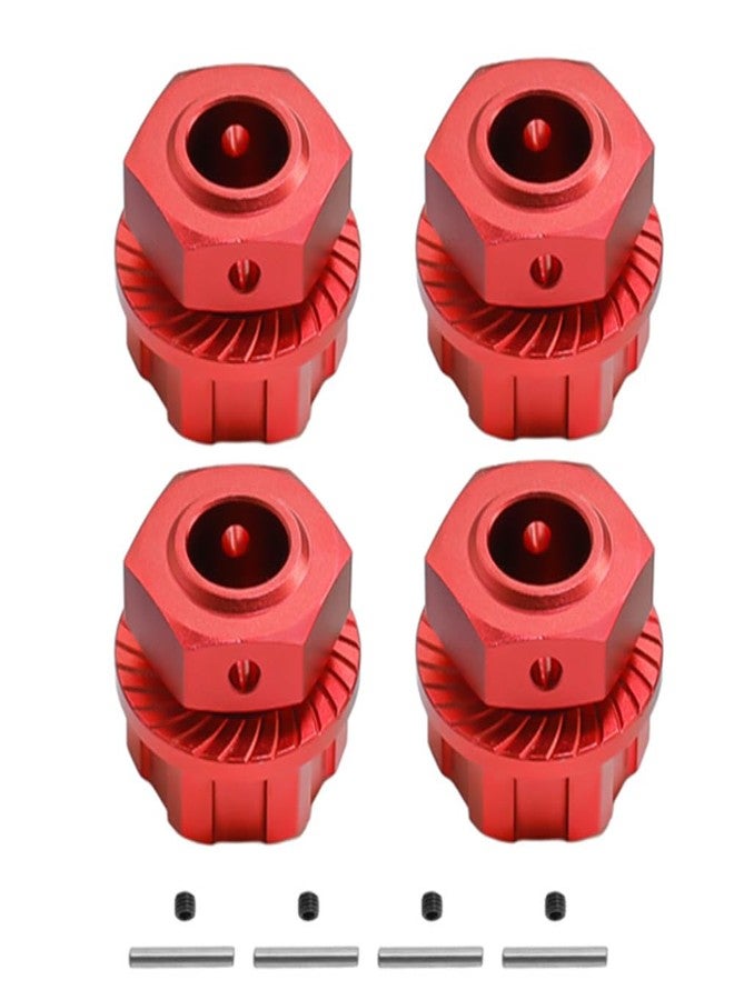 UURCSKY Aluminum Wheel Hex Adapter & Wheel Nut 24mm for Arrma 1/5 KRATON 8S BLX,Outcast 8S BLX Upgrades Parts,Wheel Hub Adapter Parts # ARA310928# ARA310929 (Red) - Image 3